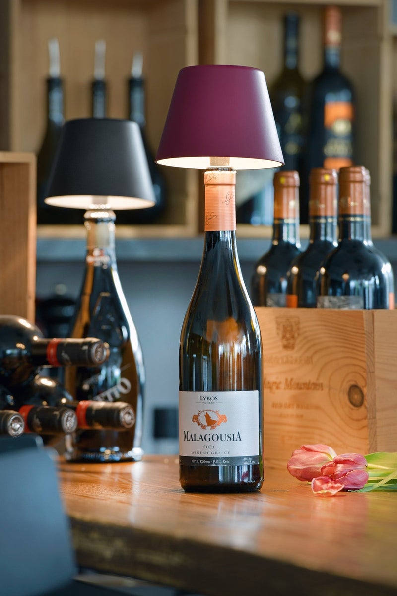 Sompex Top 2.0 Bottle Table Lamp Matte Finish | Stylish Rechargeable LED Lamp | Modern, Wireless & Portable Design | Perfect for Indoor & Outdoor | Adjustable light settings | 12.5x11 cm - Bordeaux - Image 2